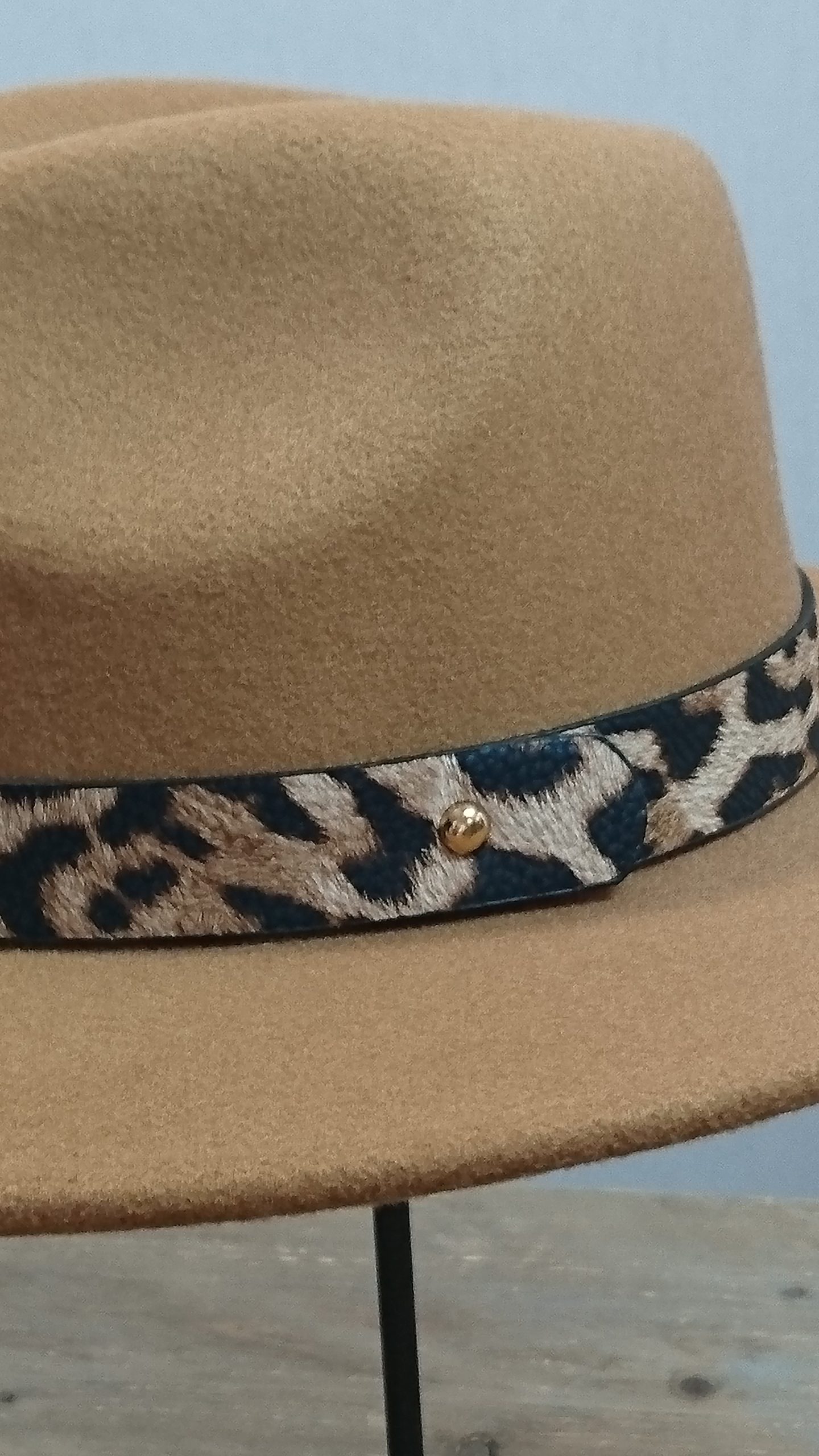 Vervreemden commando Veronderstellen Beige/zand kleurige hoed met tijgerprintband! – De Rozenhoed